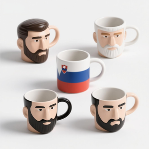 Maceta de Cerámica con <span class=keywords><strong>Cabeza</strong></span> de Hombre y <span class=keywords><strong>Mujer</strong></span> de Eslovaquia. Maceta Funcional Personalizada Pintada a Mano en 3D con Drenaje, como Regalo de Recuerdo - Product Image 5