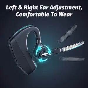 ENC Business Wireless Headset With Mic 10 Hrs Talk Time Noise Cancelling Wireless Headphones With 750mAh Charging Case For PC