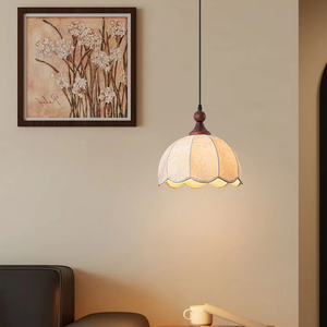 Nuovo stile cinese luce a sospensione per interni retrò tessuto moderno camera da letto lampadario in ferro battuto protezione per gli occhi lampada regolabile in altezza - Product Image 2
