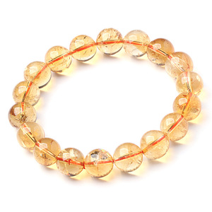 Wholesale Bulk <strong>11mm</strong> Brazil Healing Semi Organic <strong>Bracelet</strong> En Yellow Gold Citrine Crystal Genuine Natural Stone <strong>Beads</strong> Adjustable - Product Image 4