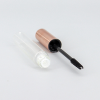 Tabung Maskara Kaca Tutup Emas Mewah Kemasan Kosmetik Kosong 10ml 100pcs Sablon untuk Maskara & Gel Alis