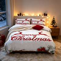 Ensemble de housse de couette et taies d'oreiller en polyester écologique personnalisé, 3 pièces, avec impression 3D de dessins animés, utilisable toute l'année pour les hôtels