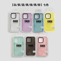 Coque de téléphone transparente antichoc fine et protectrice Dopamine Candy Color Contrast pour iPhone 16 15 14