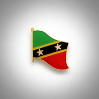 GREPAS GIFTS Épinglette drapeau de St Kitts de 1 pouce, épinglette patriotique mondiale pour chapeau