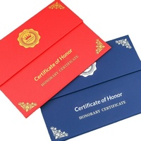 Protège-diplôme personnalisé à trois volets, porte-certificat avec gaufrage à chaud doré, pour cérémonie de remise des diplômes, dossier pour lettres de nomination d'entreprise