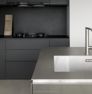Armarios de <span class=keywords><strong>Cocina</strong></span> Modulares Modernos de Acero Inoxidable con Bisagras, Diseño Ignífugo para Ahorrar Espacio en Apartamentos Pequeños - Product Image 5