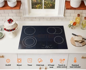Table de cuisson électrique en céramique encastrée à 4 brûleurs personnalisée HEME avec dessus en verre pour la cuisine à domicile - Product Image 3