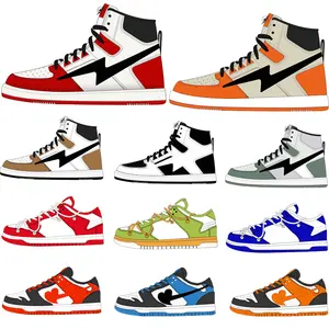 New Genuine Leather Factory Designer Sneakers Custom Bootleg Sneaker Customized Running Skateboard Shoes Custom Men Shoes