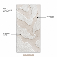 Peinture à l'huile en relief 3D abstraite 100% faite à la main, encadrée, style Wabi-sabi, art mural sur toile pour la décoration d'hôtel, de bureau et de maison, directement de l'usine