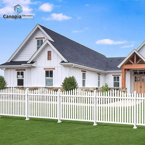 Trắng Vinyl PVC trang trí picket hàng rào Panels WPC khung cho sân trước hiên Patio boong hồ bơi điều hòa không khí an toàn con chó hàng rào - Product Image 1