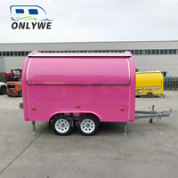 ONLYWE Remorque de cuisine mobile personnalisée Hamburg Cart, certifiée CE DOT, pour restaurant, camion de restauration, food truck