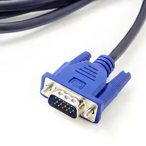 Vga Good Quality Male To Male 3+2 Vga To Vag Cable With Blue Plug