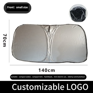 Xe dù để che nắng được chấp nhận tùy chỉnh đôi vòng tròn phong cách phía trước kính chắn gió Shades xe Sun Visor đôi quảng cáo tùy chỉnh - Product Image 3