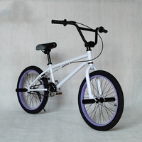 20-дюймовый BMX-велосипед для трюков и фристайла с одной скоростью, стальной вилкой, алюминиевыми ободами и полностью амортизированной рамой для уличных и горных заездов