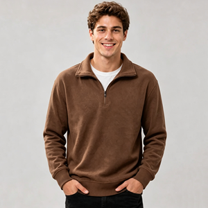 2026 Men's 1/4 <strong>Quarter</strong> <strong>Zip</strong> Fleece Pullover Sweatshirt, Casual Stand Collar Half <strong>Zip</strong> Fleece <strong>Jumper</strong> for Autumn Winter Available - Product Image 4