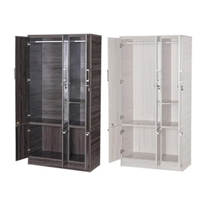 Armario personalizado de madera contrachapada de roble blanco oscuro con estante colgante completo para dormitorio, hogar, oficina o muebles de Hotel - Product Image 3