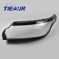 TIEAUR Couvercle en verre de phare, lentille de phare, bordure noire, abat-jour transparent en verre pour SPORT/ROVER 2013-2017