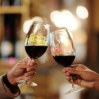 Mobee Lot P-A07102 de 8 marqueurs non toxiques pour verres à vin à base d'eau pour décorations de fête et dessins personnalisés Marqueur pour verre design