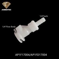 Raccord rapide pour tuyau d'air en ligne, tout en plastique, 1/4\", femelle, avec vannes d'arrêt, connecteur de circulation d'eau