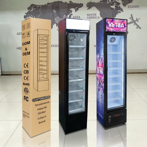 Enfriador <span class=keywords><strong>de</strong></span> Aire Comercial Delgado para Bebidas, Refrigerador <span class=keywords><strong>de</strong></span> Exhibición para Coca-Cola, Pepsi y Otras Bebidas - Product Image 3