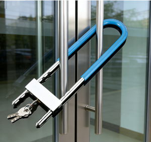Serrure antivol en forme de U pour porte double en verre - Product Image 1