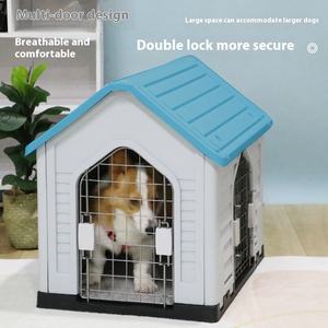 บ้านสุนัขกลางแจ้งสำหรับสุนัขขนาดกลางถึงใหญ่ ใช้ได้ทุกฤดู โครงสร้างแข็งแรงทันสมัย ทำจากพลาสติก ป้องกันฝน เหมาะสำหรับสุนัขพันธุ์บอร์เดอร์เชพเพิร์ด - Product Image 2