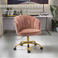 Chaise de bureau moderne à dossier en forme de coquille, en tissu, à pétales, très vendue, pour la maison et les bureaux