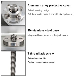 Nouveaux accessoires nautiques Winibo 1000Kg Plaque supérieure de support de levage pour <span class=keywords><strong>moteur</strong></span> <span class=keywords><strong>hors</strong></span>-<span class=keywords><strong>bord</strong></span> de yacht, réglable manuellement, anodisé blanc - Product Image 5