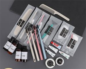 Kit d'articles de toilette de luxe pour hôtel - Trousse complète de brosses à dents jetables en plastique, articles de toilette personnalisables, impression OEM/ODM, service client - Product Image 4