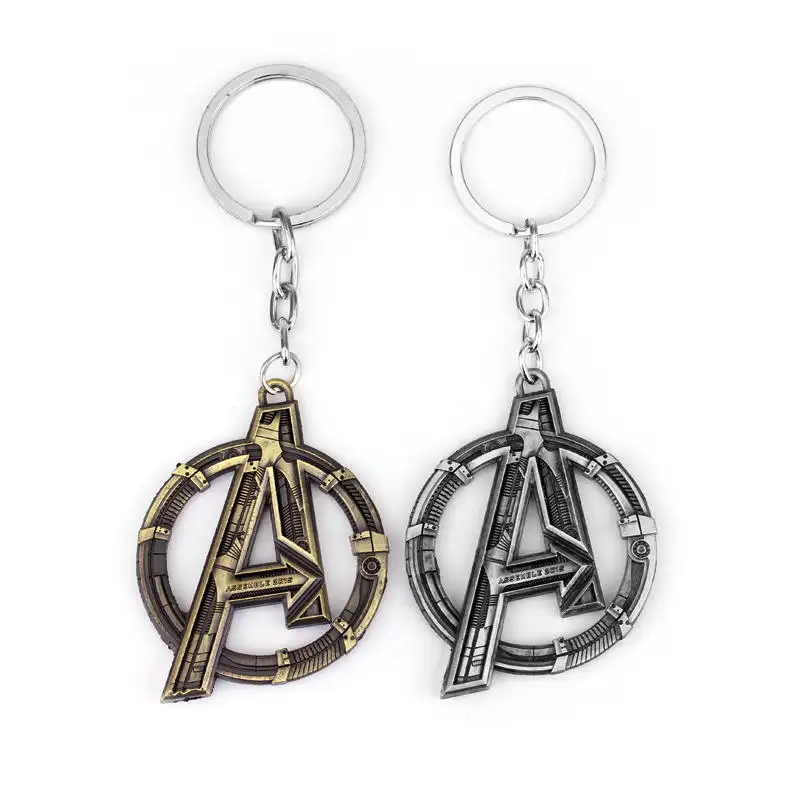 En gros Avengers UN Logo En Métal Bronze Porte-clés Pour Cadeaux