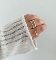 Neueste 2025: Hochwertiger, Minimalistischer Sommer-Zarter, Maßgefertigter Elastischer Süßwasserperlen-Ring – Modischer Handgefertigter Schmuck als Geschenk für Sie