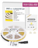 Bande lumineuse LED néon COB, température de couleur 4000K, Ra 95, 12V/24V, 480 LED, IP65, éclairage paysager bronze