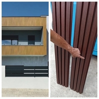 Revêtement mural WPC, panneau mural extérieur en bois grainé 3D, revêtement de façade WPC composite pour plafond extérieur
