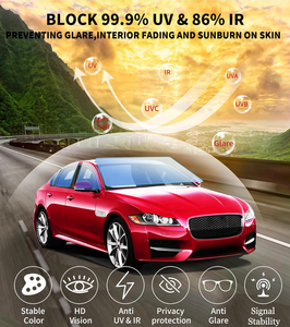 Muestra gratis UV IR resistente coche negro ventana vidrio <span class=keywords><strong>Vinilo</strong></span> Alta transparencia inteligente <span class=keywords><strong>Solar</strong></span> coche ventana vidrio tinte película - Product Image 2