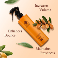 Spray volumisant pour cheveux à l'huile d'argan biologique de qualité salon Arganmidas avec protection contre la chaleur pour cheveux bouclés et épais, tenue forte