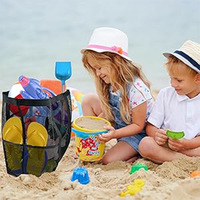Bolsa de Playa de Nailon Estilo Nórdico Exclusiva para Otoño, Bolsa de Almacenamiento Multifuncional de Malla para Zapatos, Trajes de Baño y Viajes a la Orilla del Mar