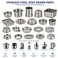 Pièces de cuisine OEM en acier inoxydable 201/304/316/316L, emboutissées par repoussage profond, tolérance 0,02 mm, options de traitement de surface, solution complète
