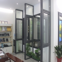 Sistema de Ventanas Abatibles Modernas de Aleación de Aluminio, Doble Vidrio Templado, Insonorizadas, con Certificación Energy Star, para Sala de Estar de Villa