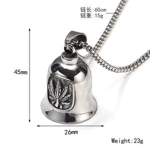 สร้อยคอกระดิ่งผีผีมรณะทำจากสแตนเลสสำหรับผู้ชาย - Product Image 3