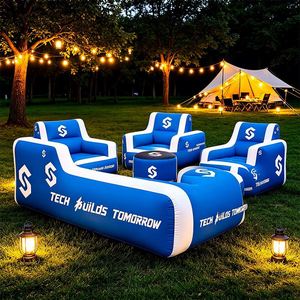 Fauteuil gonflable personnalisé avec logo par sublimation, portable et étanche, pour événements sportifs en plein air et promotion de marque - Product Image 1
