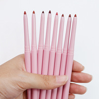 Pensil Bibir Cokelat Tua Nude Kustom Label Pribadi Vegan Bebas Kekejaman Mineral Tahan Air