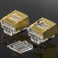 Connecteur Ethernet CAT6A à blindage court en deux parties personnalisable de haute qualité