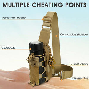 Bolsa Táctica Pequeña Molle EDC, Organizador, Porta Botella de Agua, Bolsa Compacta Ajustable para Accesorios con Correa para Hombro y Anillo en D - Product Image 4
