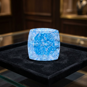 Diamante Suelto Cultivado en Laboratorio, Corte Cojín, Azul Intenso, Certificado IGI, 4.08 Quilates, CRAFTED CARBON CC-11182 - Product Image 3