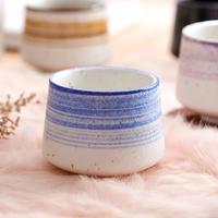 Tasse à thé en céramique de style japonais, finition rustique de haute qualité, peinte à la main avec des rayures, pour la maison, le café, l'hôtel, vente en gros