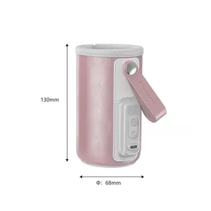 5 level temperature control portable automatic wide mouth glass milk insulation baby bottles formula cup warmer