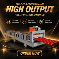 Machine de formage de rouleaux de tôles ondulées en acier galvanisé pour toiture en Afrique du Sud, machine de fabrication de tôles ondulées en acier avec prix d'usine