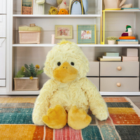 Nouvelle peluche cheveux bouclés canard jouet mignon jaune canard en peluche animaux en peluche douce poupée confortable en peluche Animal en peluche