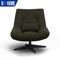 Fauteuil de salon et de bureau à domicile MANWAH CHEERS, tissu de luxe, pivotant à 360 degrés, moderne, de détente