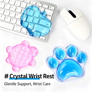 Silicone Crystal Wrist Rest <b>Pad</b> Mouse <b>Pad</b> Cooling Wrist Support Pillow Soft and Refreshing Wrist-protecting Mouse <b>Pad</b> - Product Image 1